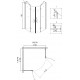 Душевой уголок Niagara Nova NG-6816-08 BLACK 100x100, четверть круга, черный, двери распашные, стекло прозрачное