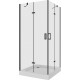 Душевой уголок Niagara Nova NG-6813-08 BLACK 90x90, квадратный, черный, двери распашные, стекло прозрачное