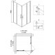 Душевой уголок Niagara Nova NG-6809-08 BLACK 100x100, квадратный, черный, двери раздвижные, стекло прозрачное