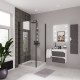 Душевой уголок Niagara Nova NG-6804-08 BLACK 100x100, квадратный, черный, двери распашные, стекло прозрачное