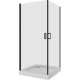 Душевой уголок Niagara Nova NG-6804-08 BLACK 100x100, квадратный, черный, двери распашные, стекло прозрачное