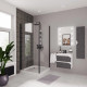 Душевой уголок Niagara Nova NG-6803-08 BLACK 90x90, квадратный, черный, двери распашные, стекло прозрачное
