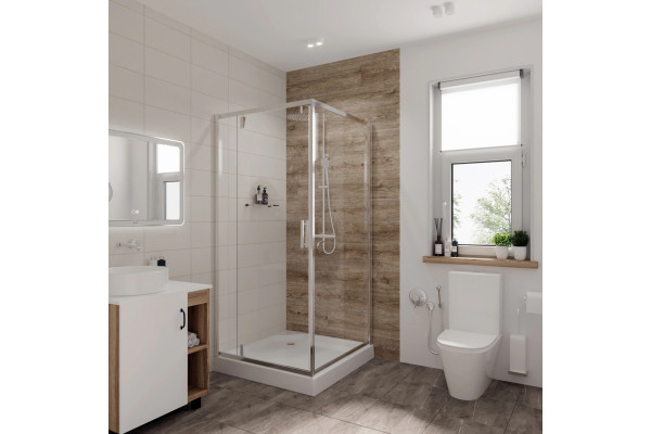 Душевой уголок Niagara Nova NG-6601 90x90, квадратный, двери распашные, стекло прозрачное