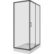 Душевой уголок Niagara Nova NG-6812-08 BLACK 120x80, прямоугольный, черный, двери раздвижные, стекло прозрачное
