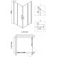 Душевой уголок Niagara Nova NG-6808-08 BLACK 90x90, квадратный, черный, двери раздвижные, стекло прозрачное