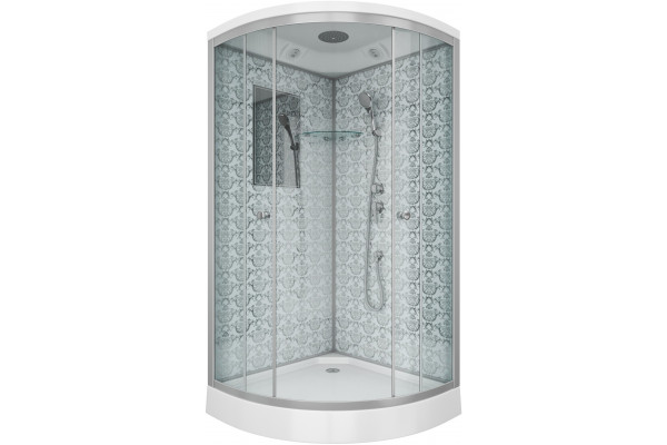 Душевая кабина Niagara Luxe NG-7702W белая четверть круга, поддон средний