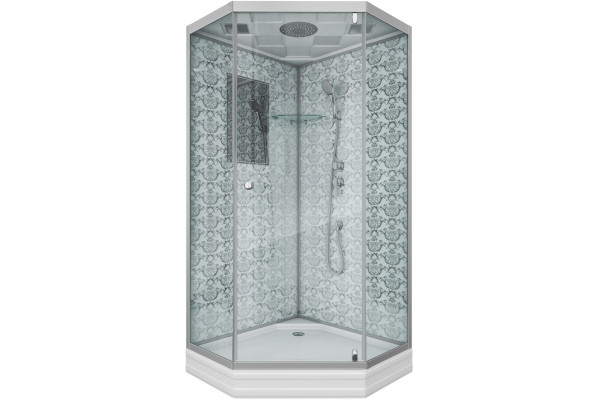 Душевая кабина Niagara Luxe NG-7701DW белая поддон средний, стекло прозрачное