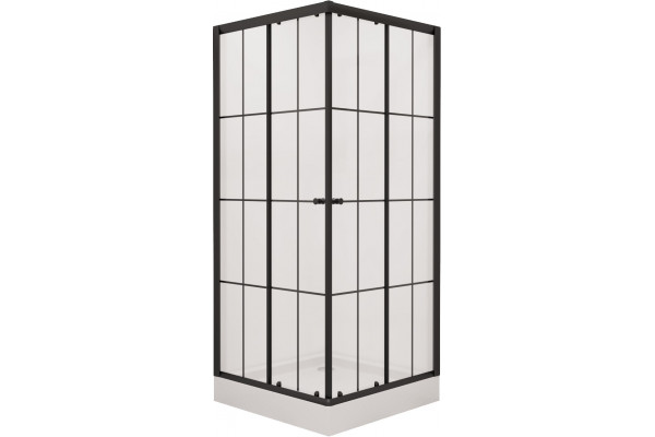 Душевой уголок Niagara Nova NG-0100-14 100x100, квадратный, двери раздвижные, стекло с узором