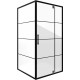 Душевой уголок Niagara Nova NG-0200-08 BLACK 100x100, квадратный, черный, двери распашные, стекло прозрачное