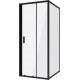 Душевой уголок Niagara Nova NG-82-8AB-A80B 80x80, квадратный, черный, двери раздвижные, стекло прозрачное
