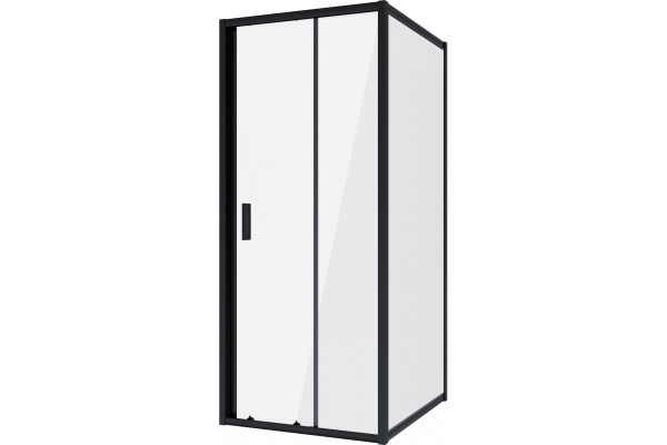 Душевой уголок Niagara Nova NG-82-8AB-A70B 80x70, прямоугольный, черный, двери раздвижные, стекло прозрачное