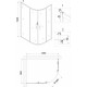 Душевой уголок Niagara Nova NG-6621-08 120x80, асиметричный, хром, прямоугольный-асимметричный, двери раздвижные