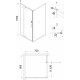 Душевой уголок Niagara Nova NG-63-8A-A70 80x70, прямоугольный, хром, двери распашные, стекло прозрачное