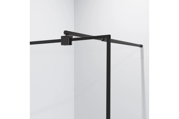 Душевая перегородка Niagara Nova NG-687-11 BLACK 110x195 профиль черный, стекло прозрачное в современном стиле