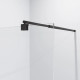 Душевая перегородка Niagara Nova NG-684-10 BLACK 100x195 профиль черный, стекло прозрачное в современном стиле