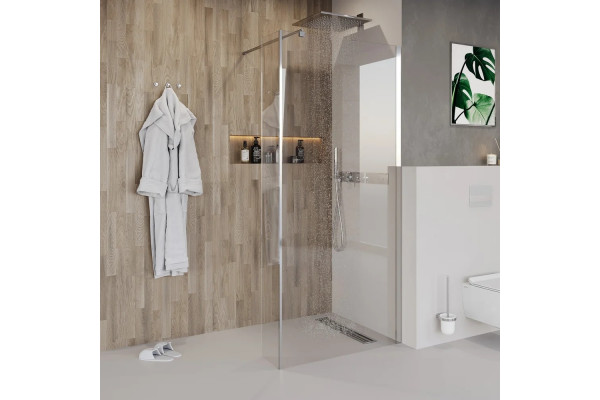 Душевая перегородка Niagara Nova NG-664-12 120x195 профиль хром, стекло прозрачное в современном стиле