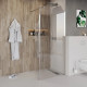 Душевая перегородка Niagara Nova NG-664-12 120x195 профиль хром, стекло прозрачное в современном стиле