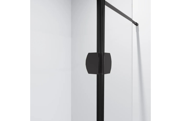 Душевая перегородка Niagara Nova NG-682-11 BLACK 110x195 профиль черный, стекло прозрачное в современном стиле