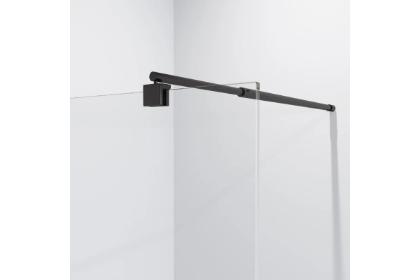 Душевая перегородка Niagara Nova NG-681-11 BLACK 110x195 профиль черный, стекло прозрачное в современном стиле
