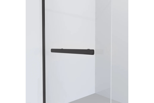Душевая перегородка Niagara Nova NG-681-10 BLACK 100x195 профиль черный, стекло прозрачное в современном стиле