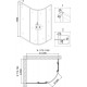 Душевой уголок Niagara Nova NG-6421-08 GOLD 120x80 профиль желтое золото, стекло прозрачное, прямоугольный-асимметричный, двери раздвижные