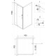 Душевой уголок Niagara Nova NG-43-9AG-A90G 90x90 профиль золото, стекло прозрачное, квадратный, двери распашные