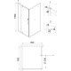 Душевой уголок Niagara Nova NG-43-9AG-A80G 90x80 профиль золото, стекло прозрачное, прямоугольный, двери распашные