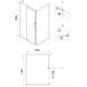 Душевой уголок Niagara Nova NG-43-11AG-A90G 110x90 профиль золото, стекло прозрачное, прямоугольный, двери распашные
