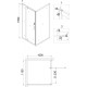 Душевой уголок Niagara Nova NG-43-11AG-A100G 110x100 профиль золото, стекло прозрачное, прямоугольный, двери распашные