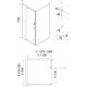 Душевой уголок Niagara Nova NG-43-9AG-A110G 90x110 профиль золото, стекло прозрачное, прямоугольный, двери распашные