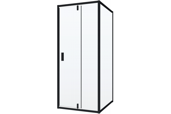 Душевой уголок Niagara Nova NG-83-11AB-A90B 110x90, прямоугольный, черный, двери распашные, стекло прозрачное