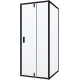 Душевой уголок Niagara Nova NG-83-11AB-A80B 110x80, прямоугольный, черный, двери распашные, стекло прозрачное