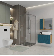 Душевой уголок Niagara Nova NG-63-9A-A100 90x100, прямоугольный, хром, двери распашные, стекло прозрачное