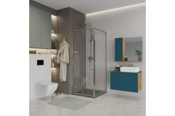 Душевой уголок Niagara Nova NG-63-9A-A90 90x90, квадратный, хром, двери распашные, стекло прозрачное