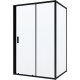 Душевой уголок Niagara Nova NG-82-12AB-A80B 120x80, прямоугольный, черный, двери раздвижные, стекло прозрачное