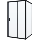 Душевой уголок Niagara Nova NG-82-11AB-A70B 110x70, прямоугольный, черный, двери раздвижные, стекло прозрачное