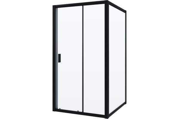 Душевой уголок Niagara Nova NG-82-10AB-A80B 100x80, прямоугольный, черный, двери раздвижные, стекло прозрачное