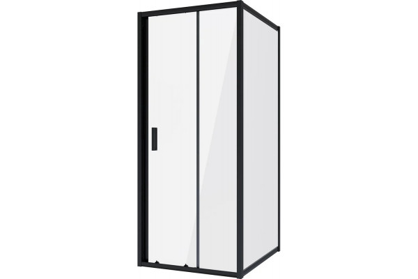 Душевой уголок Niagara Nova NG-82-8AB-A90B 80x90, прямоугольный, черный, двери раздвижные, стекло прозрачное