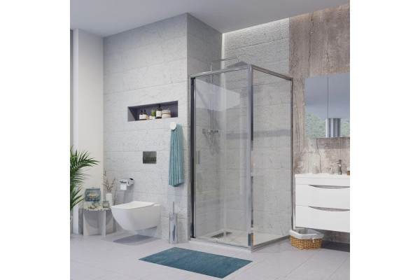 Душевой уголок Niagara Nova NG-62-9A-A90 90x90, квадратный, хром, прямоугольный, двери раздвижные
