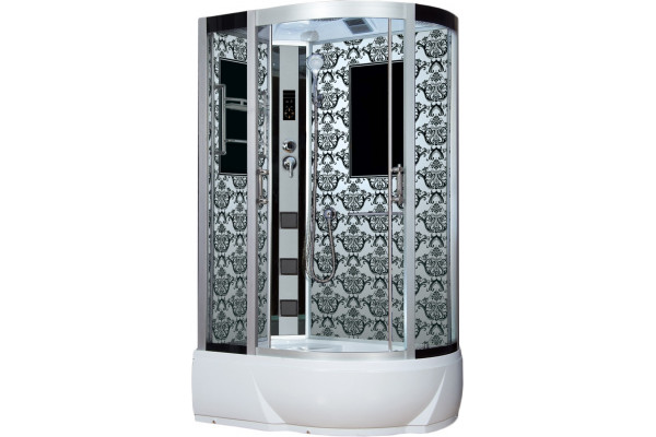 Душевая кабина Niagara Lux 7712WL хром, металлик, прямоугольная-асимметричная, поддон глубокий