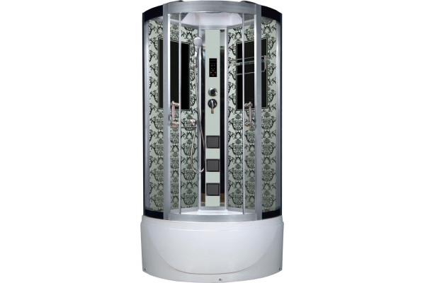 Душевая кабина Niagara Lux 7790W хром, металлик, четверть круга, поддон глубокий