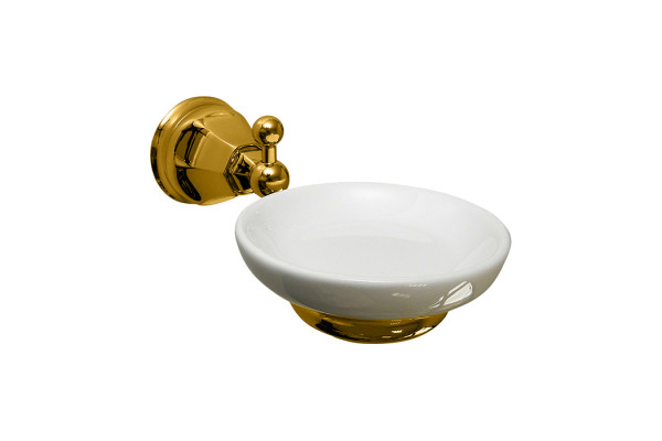 Nicolazzi Teide Мыльница подвесная цвет: Gold Brass/белый 1487GB05