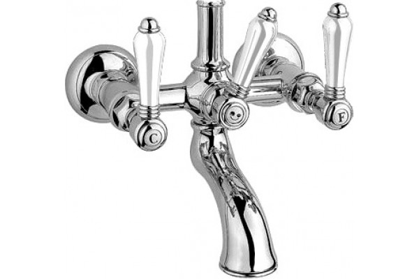 Смеситель Nicolazzi Classica Lusso 1400CR78 для ванны с душем, хром, двухвентильный, длина излива 15.5 см