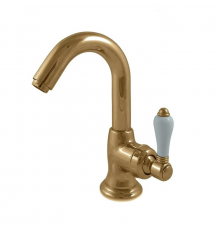Смеситель Nicolazzi Cinquanta 3454BZ76C для раковины, с д/к, бронза, однорычажный, длина излива 13.2 см