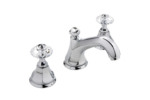 Nicolazzi Teide Смеситель для раковины с автоматическим изливом на 3 отверствия ручки Crystal handle цвет: хром 1908CR15