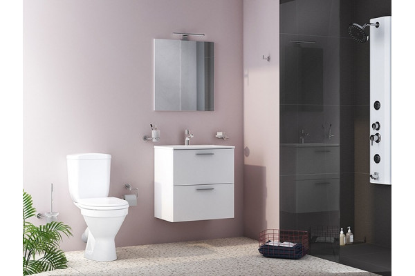 Унитаз-компакт Norm Blanc 9837B099-7201 с микролифтом, белый, овальный, 34.5x65 см