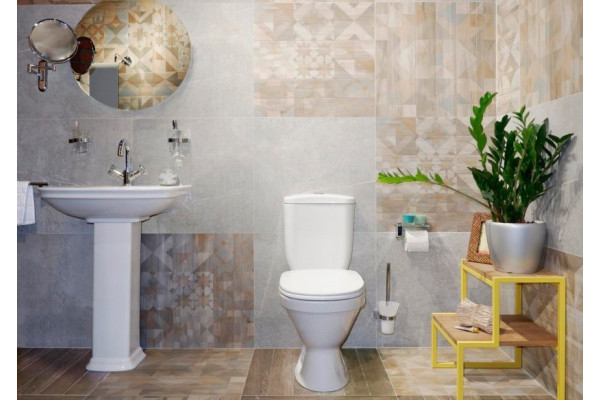 Унитаз-компакт Norm Blanc 9837B099-7201 с микролифтом, белый, овальный, 34.5x65 см