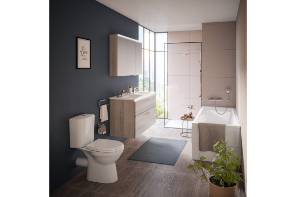 Унитаз-компакт Norm Fit 9844B099-7200 с микролифтом, белый, овальный, 35.5x65 см