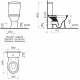 Унитаз-компакт Norm Eisberg 9844B099-7202 с микролифтом, белый, овальный, 38x64 см