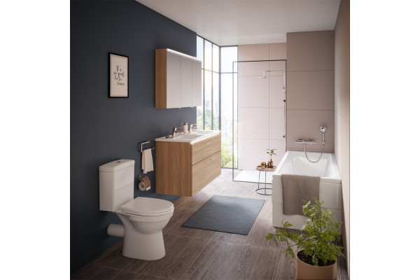 Унитаз-компакт Norm Eisberg 9844B099-7202 с микролифтом, белый, овальный, 38x64 см